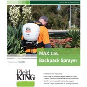 Field King Max 15L Back Sprayer