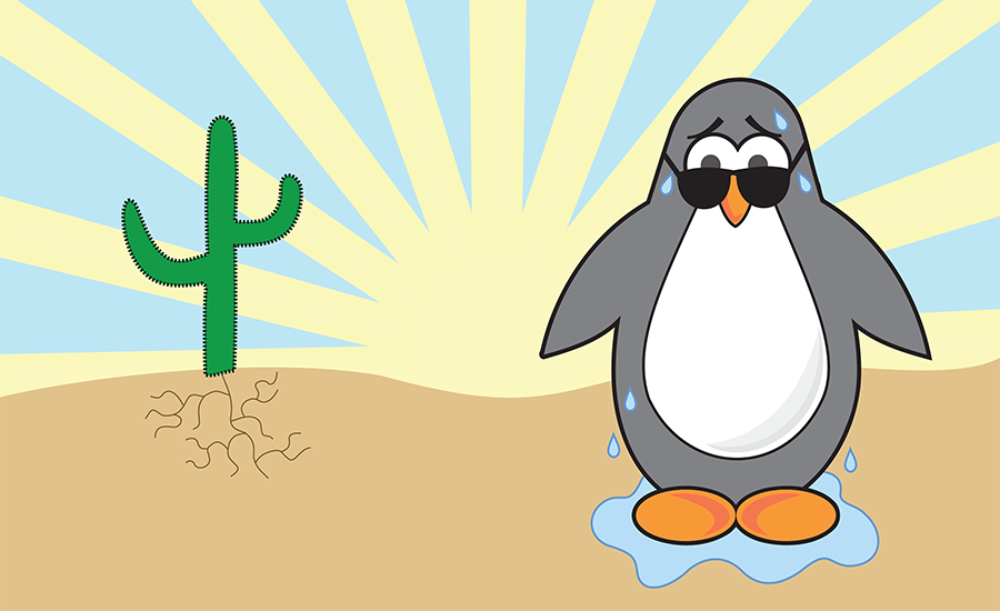 Penguin in a Desert | Grow with Arborgreen